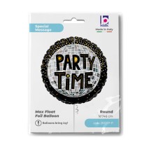 Palloncino in Foil 18" Disco Dance "Party Time" Natale e Capodanno Grabo