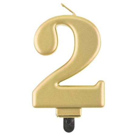 Candelina 8cm Oro Metallizzato N.2 Oro Soft Metallizzato 8cm