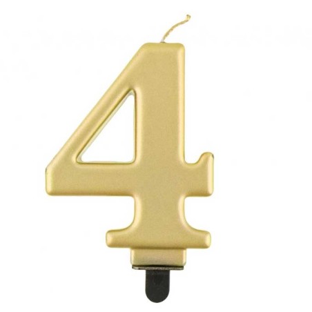 Candelina 8cm Oro Metallizzato N.4 Oro Soft Metallizzato 8cm