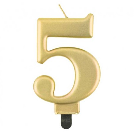 Candelina 8cm Oro Metallizzato N.5 Oro Soft Metallizzato 8cm