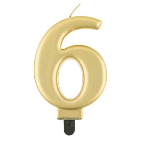 Candelina 8cm Oro Metallizzato N.6 Oro Soft Metallizzato 8cm