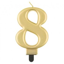 Candelina 8cm Oro Metallizzato N.8 Oro Soft Metallizzato 8cm