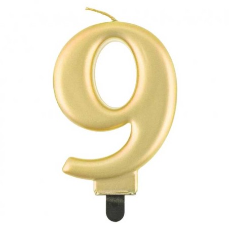 Candelina 8cm Oro Metallizzato N.9 Oro Soft Metallizzato 8cm