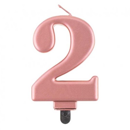 Candelina 8cm Rose Gold Metallizzato N.2 Rose Gold Metallizzato 8cm