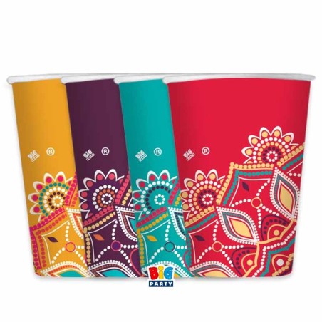 Bicchiere di Carta 200ml Mandala 8pz Outlet Elegant
