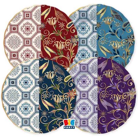 Piatto di Carta 25cm Smerlato Assortito Hybrid 8pz Hybrid