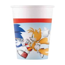 Bicchiere di Carta 200ml con Sonic "The Hedgehog" 8pz Sonic