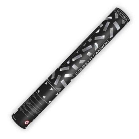 Cannon Sparacoriandoli Argento Metallizzato 40cm Sparacoriandoli Capodanno