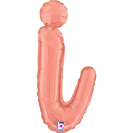 Palloncino in Foil 14" Lettera I Corsivo Rose Gold "Script Rose Gold" Lettere Corsivo 14" Rose Gold