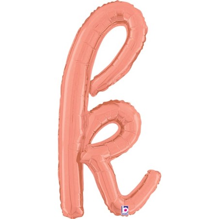 Palloncino in Foil 24" Lettera K Corsivo Rose Gold "Script Rose Gold" Lettere Corsivo 14" Rose Gold