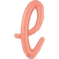Palloncino in Foil 24" Lettera L Corsivo Rose Gold "Script Rose Gold" Lettere Corsivo 14" Rose Gold