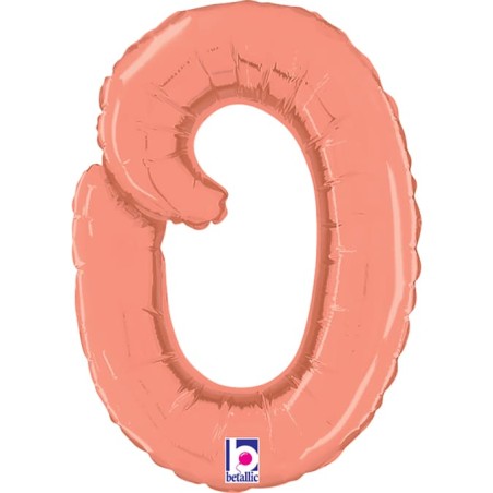 Palloncino in Foil 14" Lettera O Corsivo Rose Gold "Script Rose Gold" Lettere Corsivo 14" Rose Gold