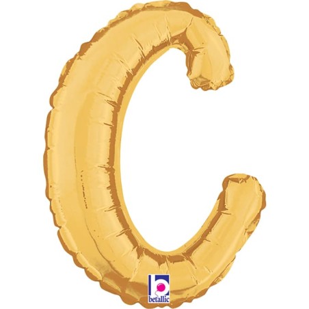 Palloncino in Foil 14" Lettera C Corsivo Oro "Script Gold" Lettere Corsivo 14" Oro "Gold"