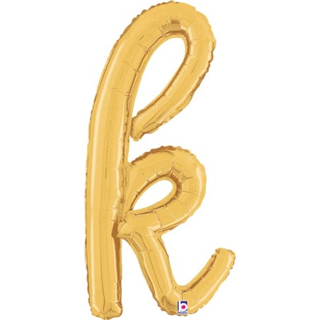 Palloncino in Foil 24" Lettera K Corsivo Oro "Script Gold" Lettere Corsivo 14" Oro "Gold"