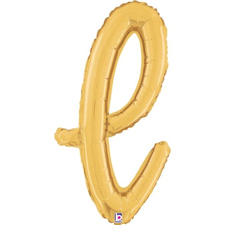 Palloncino in Foil 24" Lettera L Corsivo Oro "Script Gold" Lettere Corsivo 14" Oro "Gold"