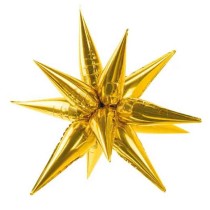 Palloncino in Foil 28" Multi-Balloons Stella Oro 3D "Star" Stelle 3D