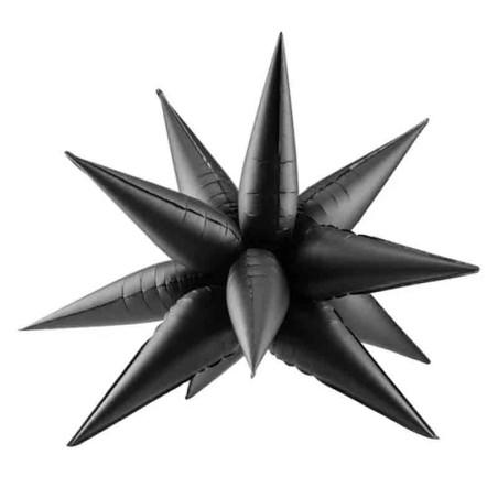 Palloncino in Foil 28" Multi-Balloons Stella Nera 3D "Star" Stelle 3D