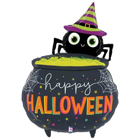 Palloncino in Foil 44" Super Shape Calderone "Spider Cauldron" Halloween Grabo