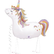 Palloncino in Foil 42" Pet Walker Unicorno "Unicorn Pastel" Animali Grabo