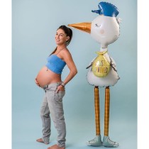 Palloncino in Foil 74" Air Filled Cicogna "Special Delivery Stork" Nascita e Battesimo Grabo