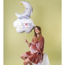 Palloncino in Foil 42" Super Shape Nascita "Welcome Baby Moon" Nascita e Battesimo Grabo