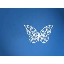 Farfalle Intagliate Bianco Perlato 6.5cm 10pz Decorazioni