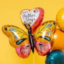 Palloncino in Foil 30" Super Shape Farfalla "Colorful Butterfly" Animali Grabo