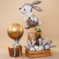 Palloncino in Foil 36" Super Shape Coniglio "Woodland Bunny" Animali Grabo