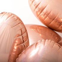 Palloncino in Foil 18" Cuore Rose Gold Glitter Olografico Cuori Regular 18"