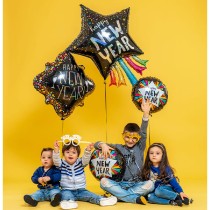 Palloncino in Foil 29" Super Shape Capodanno "Confetti Party" Natale e Capodanno Grabo