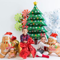 Palloncino in Foil 31" Super Shape Omino Pan di Zenzero "Gingerbread" Natale e Capodanno Grabo