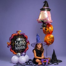 Palloncino in Foil 18" Junior Shape Zucca "Trick or Treat" Halloween Grabo
