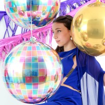 Palloncino in Foil 15" Sfera Stroboscopica Arcobaleno 4D "Globe Strobo" Sfere Fantasia "Globe"
