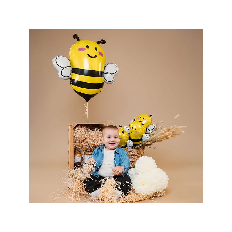 Palloncino Foil Gigante Ape Maia - 100 Cm, A Forma Di Ape, Per Compleanni E Feste A Tema, Gonfiabile Ad Aria O Elio