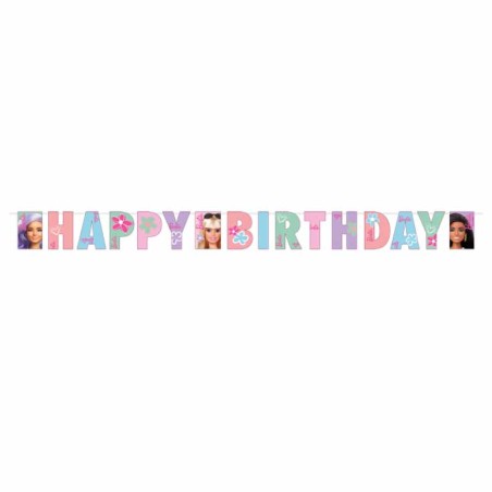 Festone Happy Birthday con Barbie Sweet Life 2mt Barbie