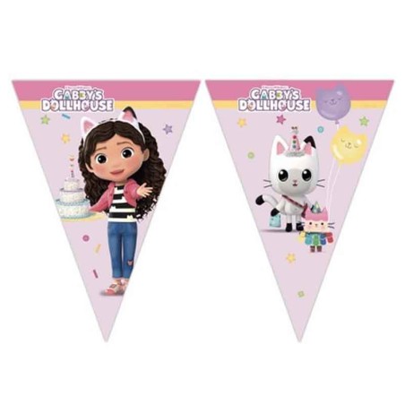 Festone Bandierina in Carta con Gabby's Dollhouse 2.3mt Gabby's Dollhouse
