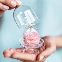 Alzatina e Cupola di Plastica Crystal Porta Mignon 3pz Accessori Tavola Amore