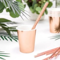 Bicchiere di Carta 220ml Rose Gold Metallizzato 6pz Rose-Gold
