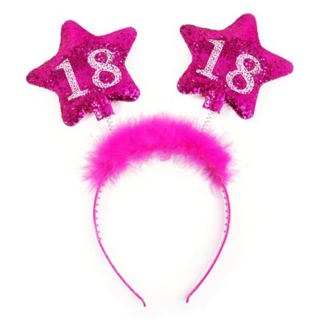 Cerchietto per Capelli con Antenne Stella Fucsia 18 Anni Cerchietti e Tiare