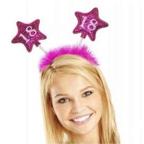 Cerchietto per Capelli con Antenne Stella Fucsia 18 Anni Cerchietti e Tiare