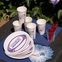 Bicchiere di Carta 500ml dello Sport Rugby 10pz Rugby