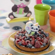 Candelina Piatta sagomata Panda Panda e Koala