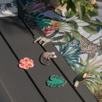 Decorazioni in Legno Giungla Tropicale "Java" 10pz Giungla Tropicale "Java"