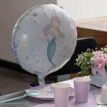 Palloncino in Foil 18" Sirena Iridescente "Sirène" Conchiglia e Sirena "Sirène"