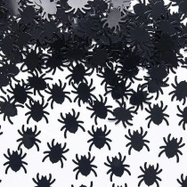 Confetti in Plastica Sagomati Ragni Neri 15gr Accessori Tavola Halloween
