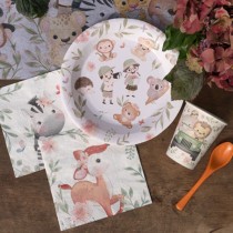 Piatto di Carta 22cm con Piccoli Esploratori "Explorateur" 10pz Piccoli Esploratori "Explorateur"