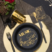 Tovagliolino di Carta 25x25cm Musica "Disque D'Or" 20pz Musica Disco d'Oro