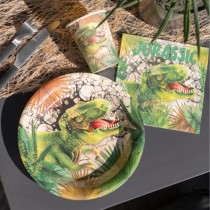 Tovagliolo di Carta 33x33cm con Dinosauro "Dinosaure" 20pz Dinosauro "Dinosaure"
