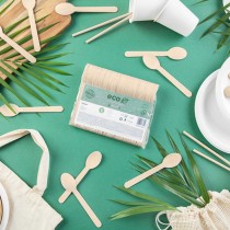 Cucchiaio di Legno "Wooden Spoons" 100pz Posate di Legno