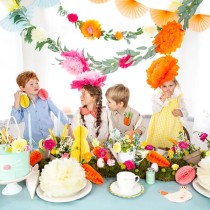 Decorazione di Carta Velina Fiori "Flowers" 3pz Decorazioni Tropicali